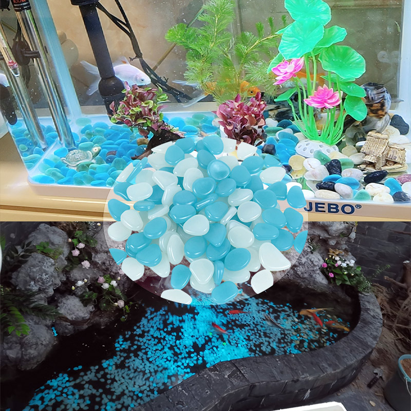 25/50Pcs Glow In The Dark Lichtgevende Steen Kiezels Gloeiende Rotsen Voor Thuis Loopbruggen Tuinpad Patio Gazon yard Aquarium Decoratie