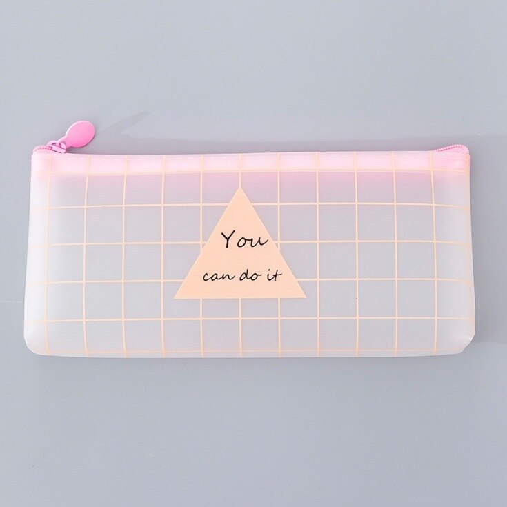 1Pc Pink Pencil Case Small Fresh and Simple Pencil Case Stationery Storage Organizer Pencil Bag School Office Supply Escolar: A