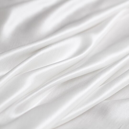Pearlsilk 12momme 140cm width white colour Silk Cotton Satin garment matrials Summer Lining DIY clothes fabrics: Default Title