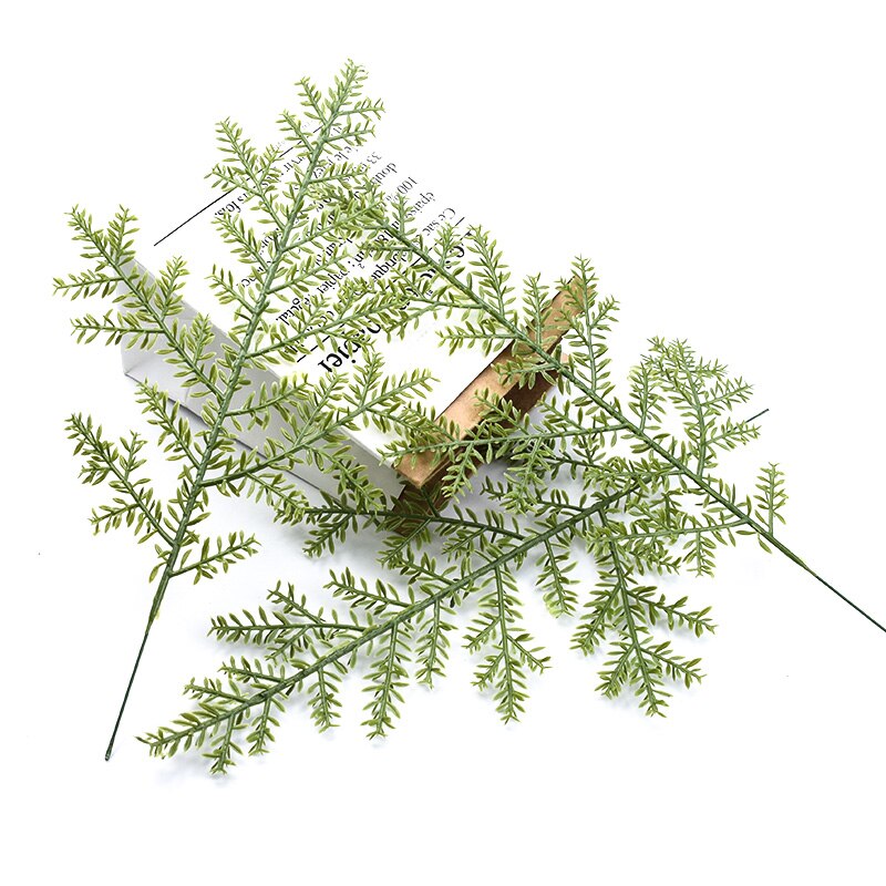 6 uds Cypress decoración del hogar con hojas accesorios Navidad álbum de recortes flores diy jarrones para la boda plantas artificiales baratas