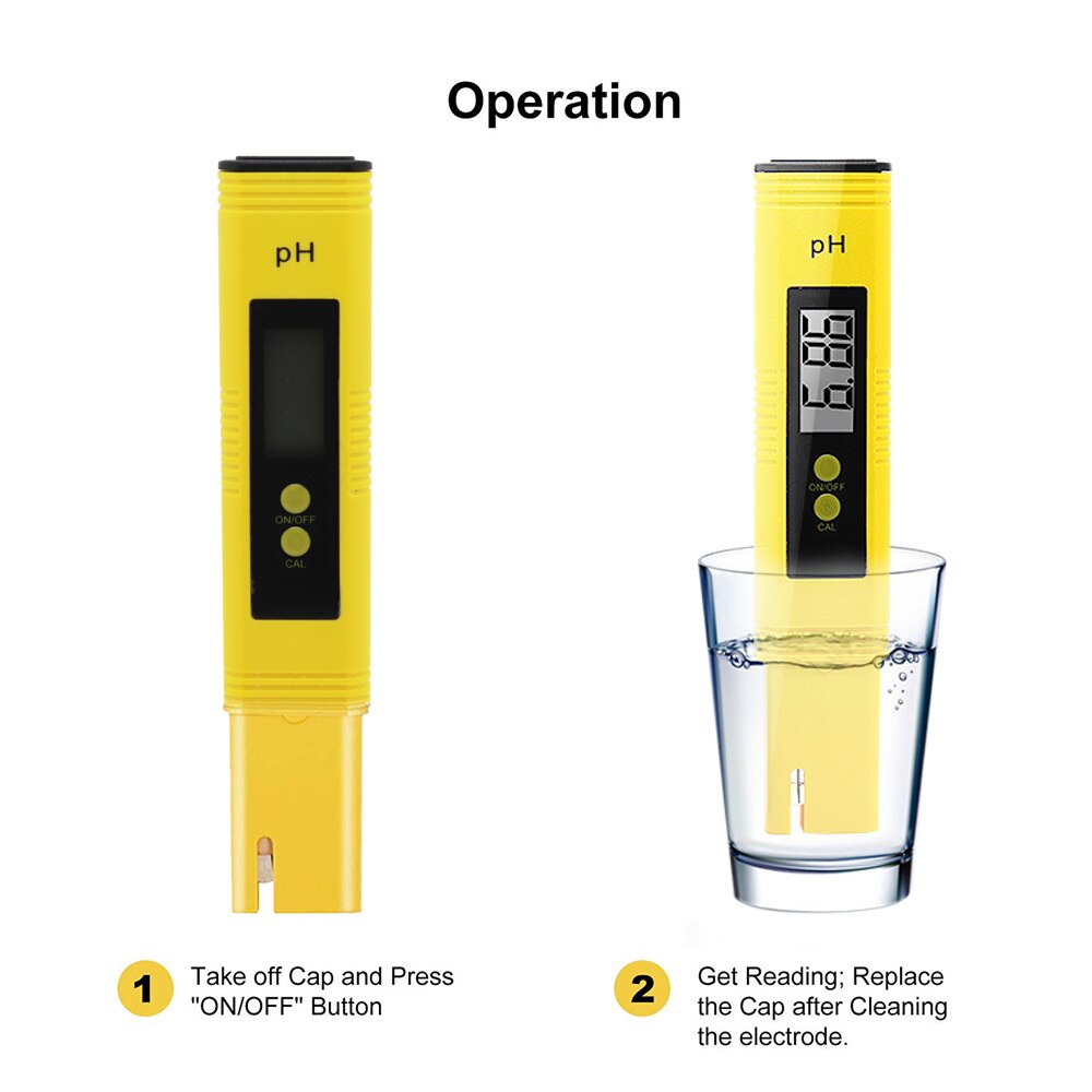 LCD Digital EC TDS PH Meter Tester Temperature Pen Water Tester Hydroponic for Aquarium Pool Swimming PH Measure Device