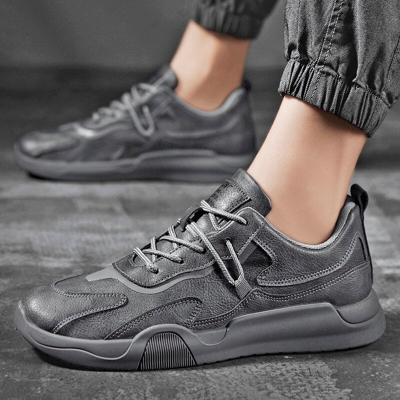 Zapatillas deportivas de suela baja para hombre, zapatos informales a la para exteriores, impermeables, cómodos, transpirables, planos para adultos