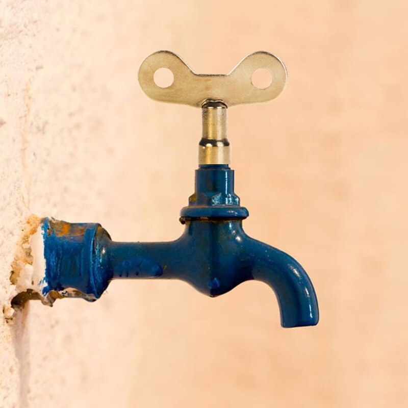 Llave de latón cuadrada para radiador, llave de purga para fontanería, llave de agua sólida para válvula de aire, herramienta de fontanería, núcleo de agujero de 6mm, 1 pieza