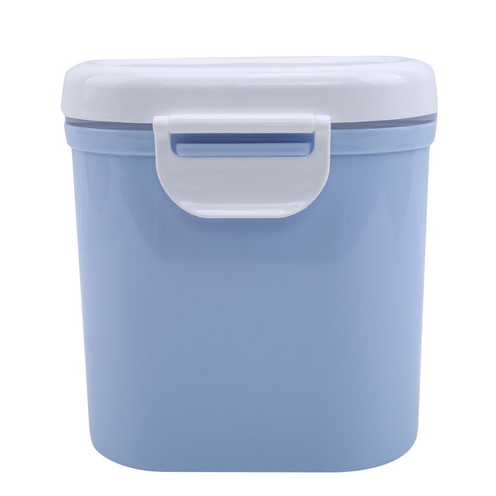 Baby hoge capaciteit melkpoeder opslagdoos dubbele laag baby draagbare babyvoeding container voedingsdoos voor pasgeborenen pp verpakking: Blauw groot