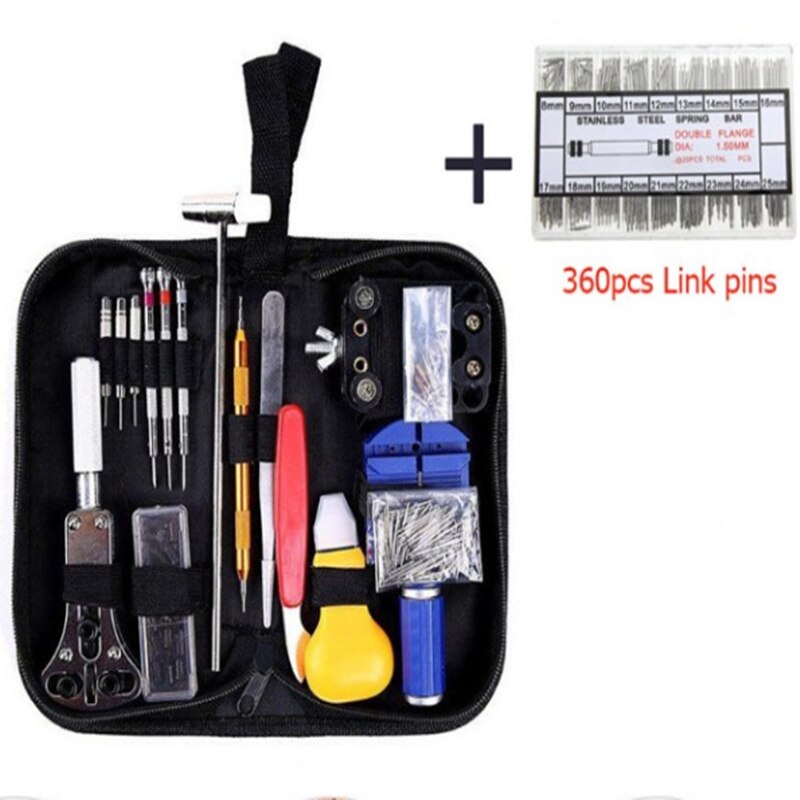 187 stücke Professionelle Uhr Reparatur Werkzeug Kit Uhr Link Pin Remover Fall Opener Pry Frühling Bar Remover Horlogemaker Gereed Reparatur: 507pcs