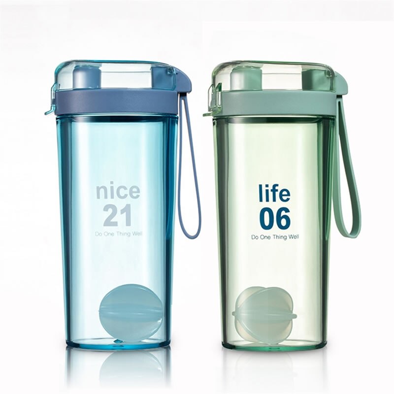 400ml rørende vannflaske plast lekkasjesikker kaffe melk te drikke vannkoker bærbar sport reise protein shaker drinkware