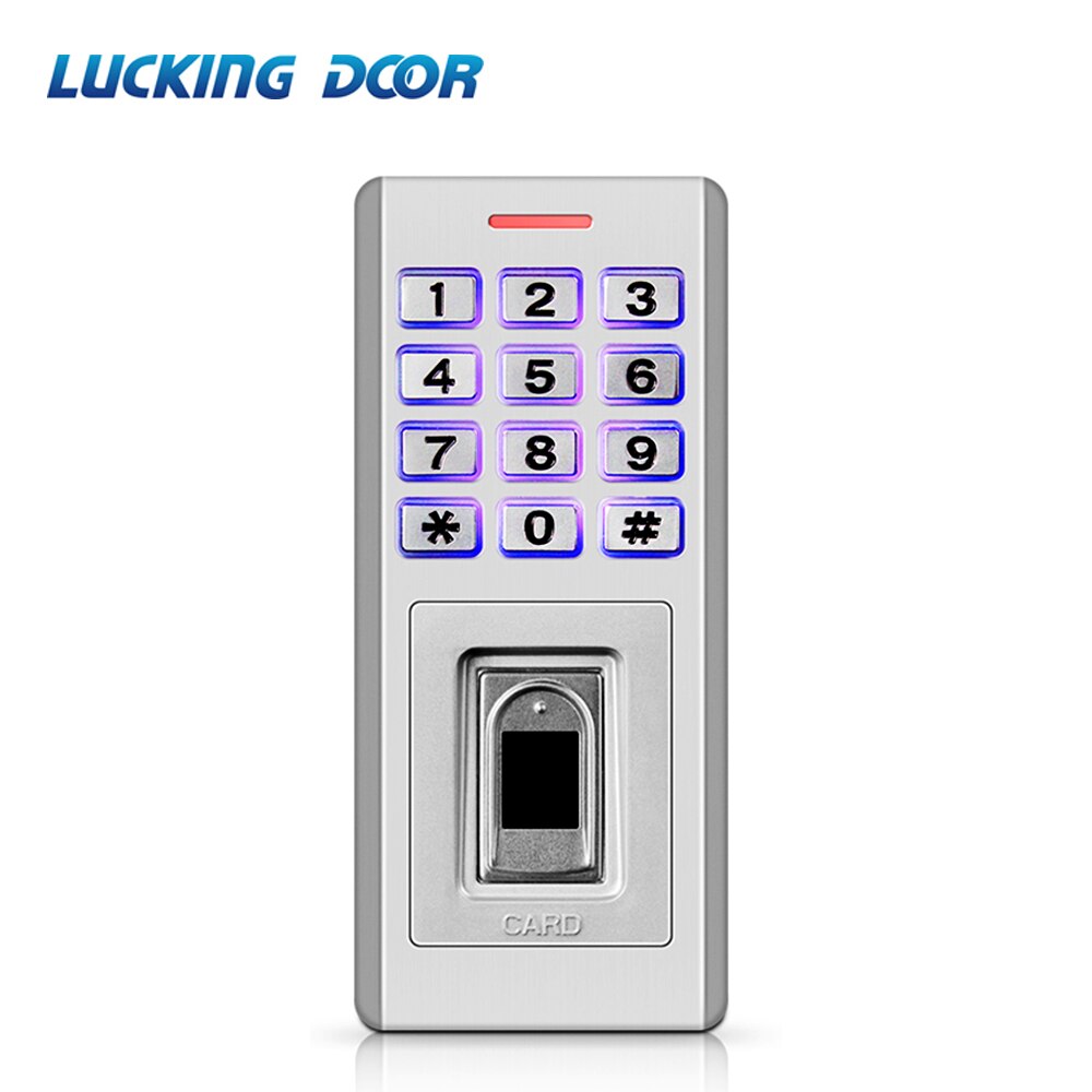 Backlight Semiconductor Fingerprint Metal Keypad IP68 Waterproof RFID Standalone Access Controller Finger+RFID+Password