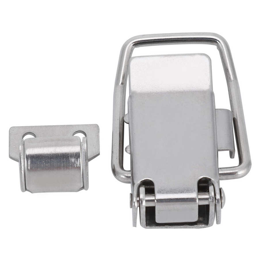 Cabinet Lock Hasp Spring Loaded Latch Catch Toggle Stainless Steel Lock Hasp Insurance Tool Box Buckle