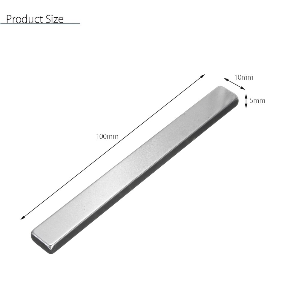 Barras magnéticas de neodimio de tierras raras, bloque fuerte rectangular N50, 100x10x5mm, 2 uds.,
