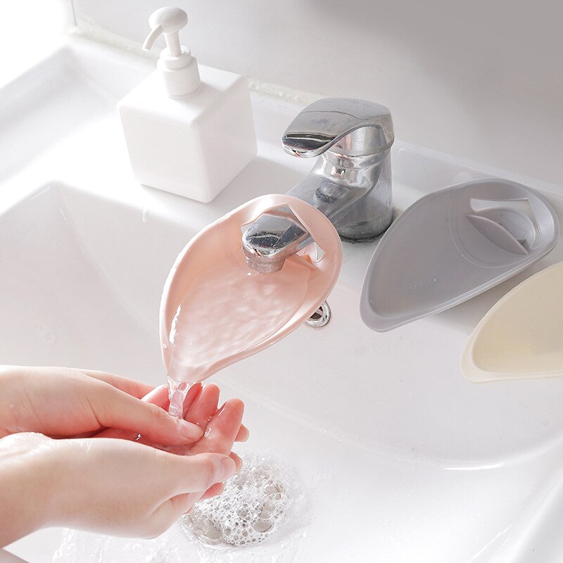 Home Water Tap Elongation Hand Washing Waste Remove Guide Sink Extender Children Baby Cleaning Aid Tool Faucet Extension PP