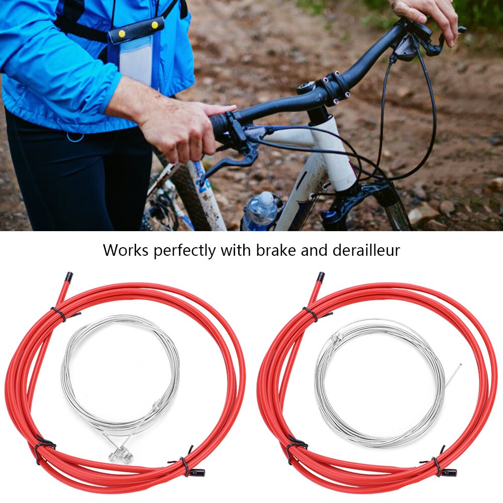 Cable de freno de bicicleta nueva, cables de bicicleta para bicicletas de carretera y de montaña, Kit de accesorios de repuesto, juego de tubos de Cable de freno de cambio de marchas