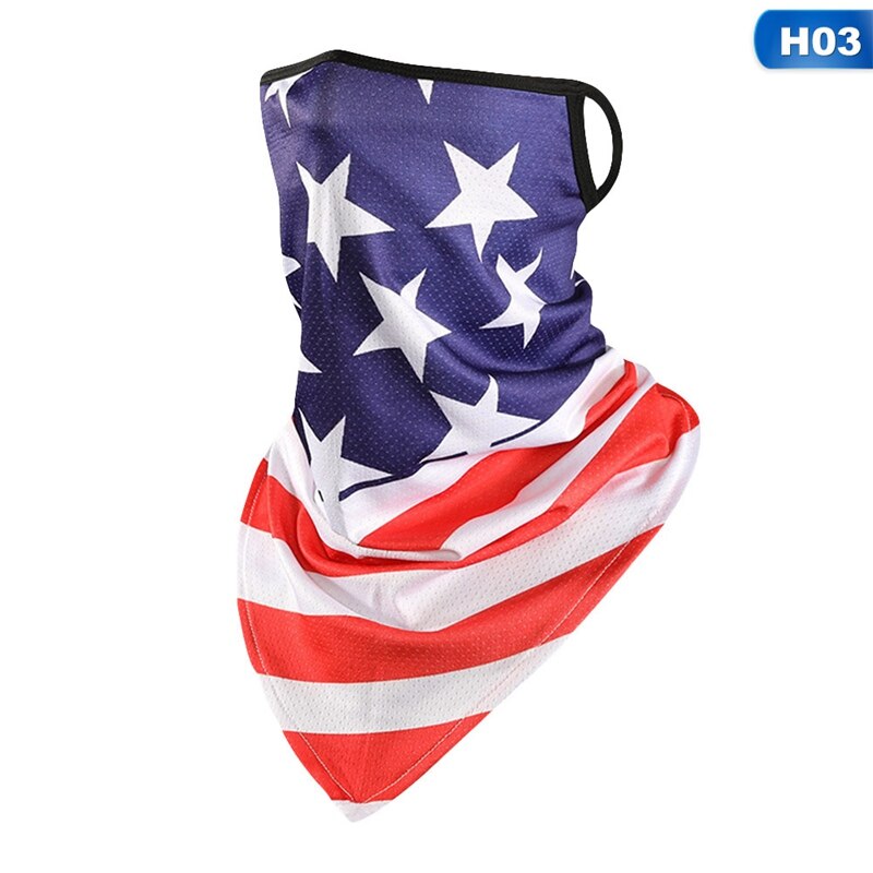 Cyclisme en plein air Bandana vélo moto équitation hors route saleté vélo tête écharpe glace soie cou couverture accrocher oreille Triangle masque facial: 03