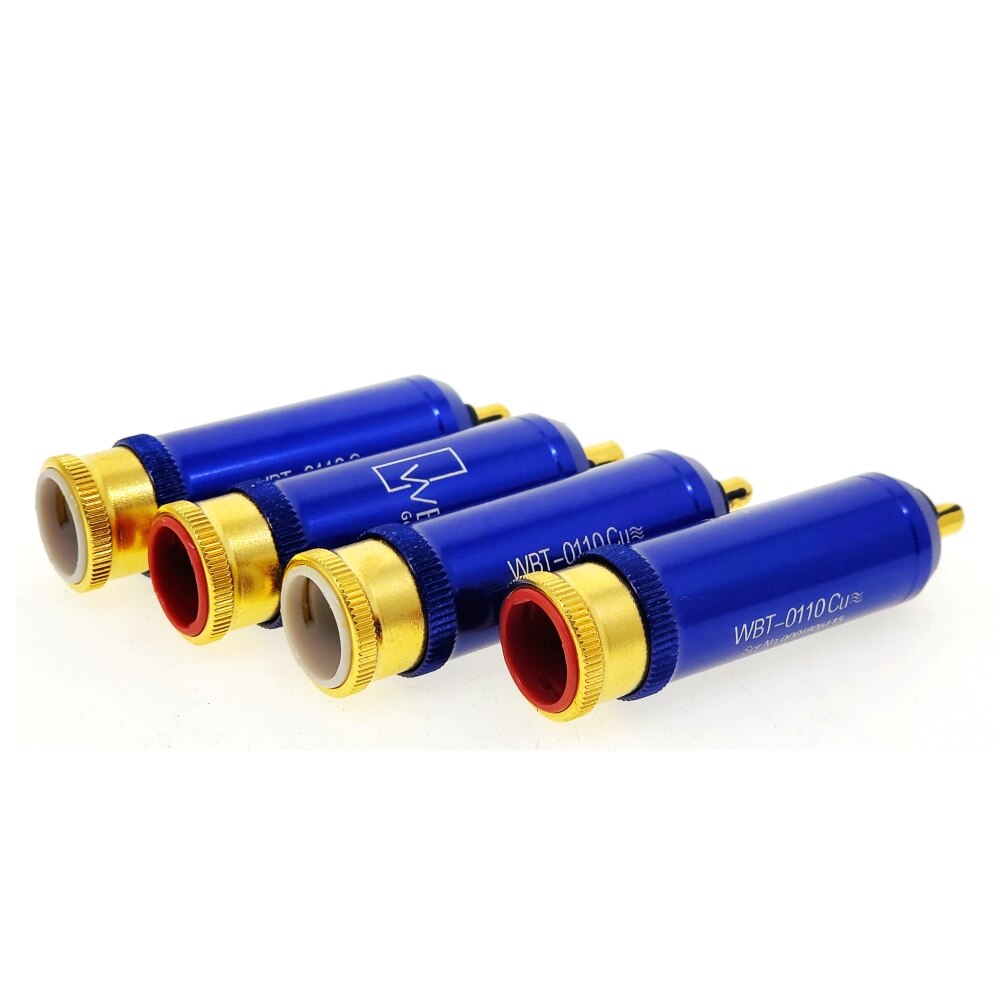 4 Wbt-0110g silber überzog RCA Audio- Energie verstärker Signal linie Lotus stecker hifi wbt-0110gnextgen unterschrift Audio- und Video stecker