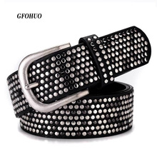 Split Lederen PU vrouwen Riem retro klinknagels decoratieve lady riem wilde mode riem cool Europese en Amerikaanse stijl brede riem