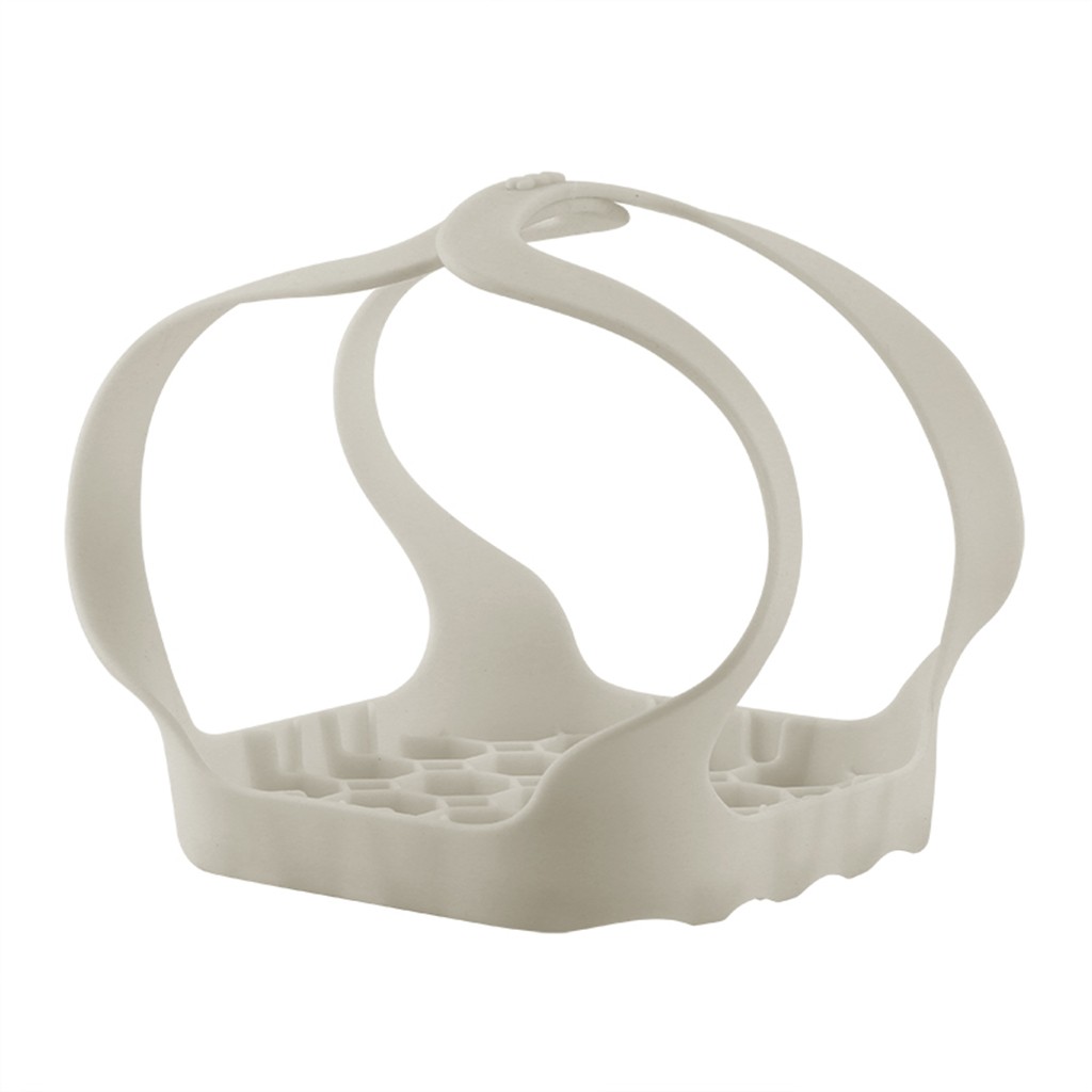 Silicone Roasting Rack Durable Bakeware Sling Trivet Oven Baking Food Rack Set For Kitchen Cooking Steam Holds Roasting Rack: Gray 