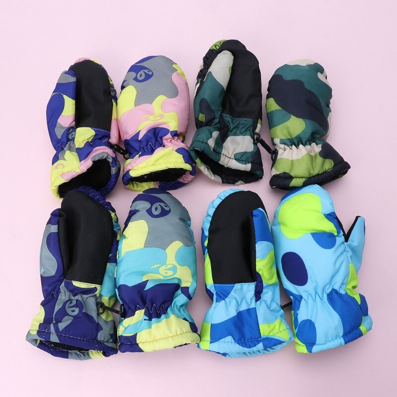 Manoplas cálidas impermeables para bebé, invierno, niño y niña, guantes para niños al aire libre