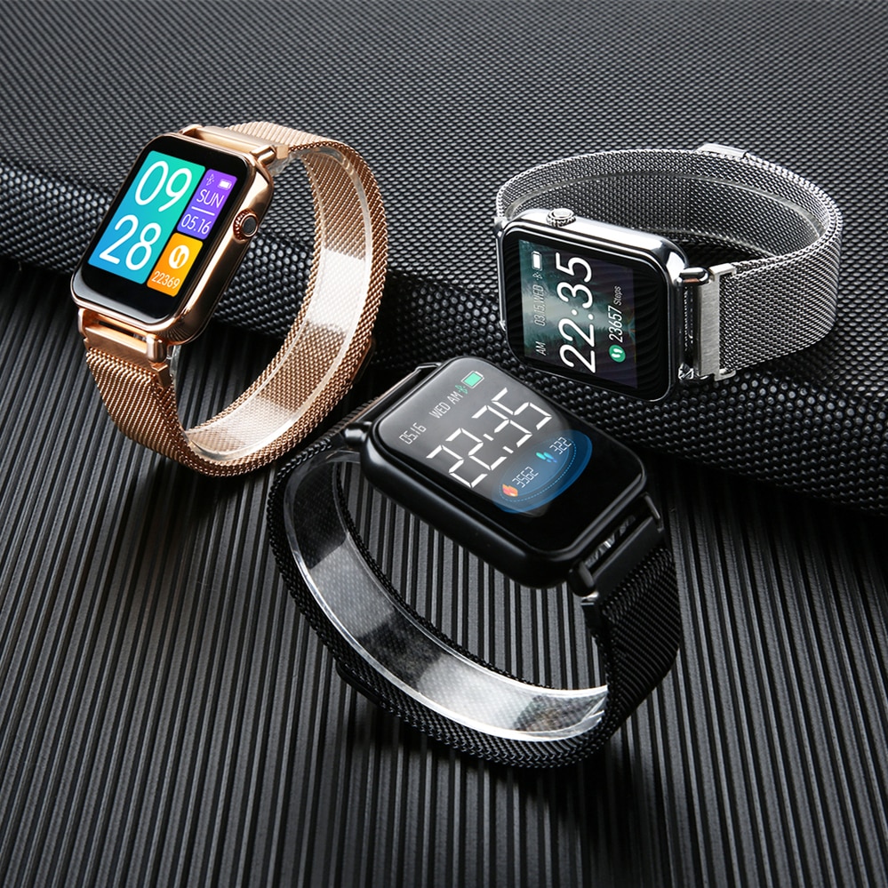Gonoker bluetooth smartwatch  ip67 vandtæt smart band hjertefrekvens blodtryk ilt fitness tracker armbånd til mænd kvinder