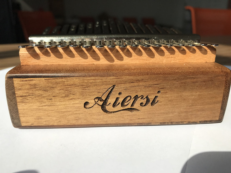 Aiersi 17 tangenter kalimba fast koa kropp tommel pianomusikkinstrument calimba med fullt sett