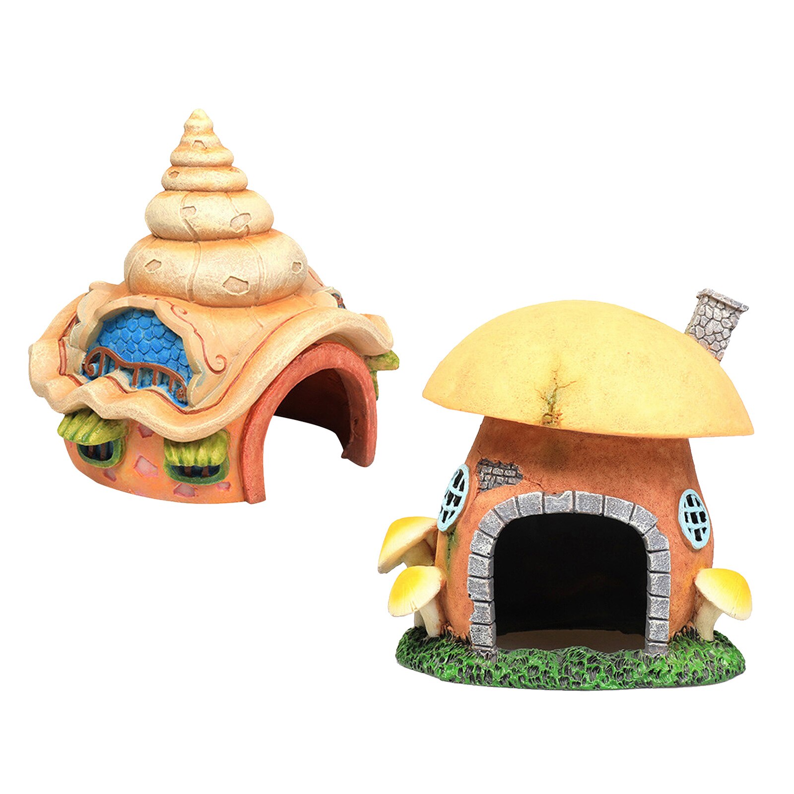 Cute Aquarium Decoration Bright Fish Tank Ornament Hide Rest Cave Decor Hut