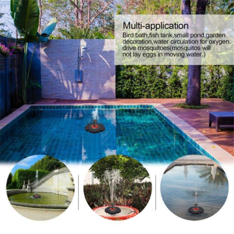 Solar Fountain Outdoor Pool floating Swimming Pool Garden Courtyard Mini fountain Decoration