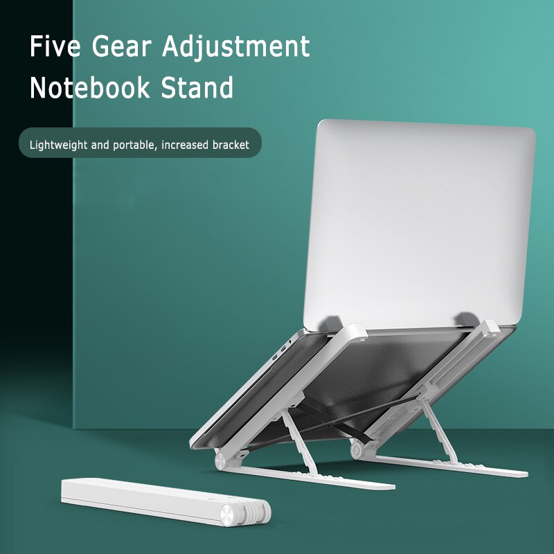 Laptop Hoogte Verstelbare Plastic Laptop Riser Houder Draagbare Ergonomische Notebook Stand Beugel Voor Macbook Air Pro