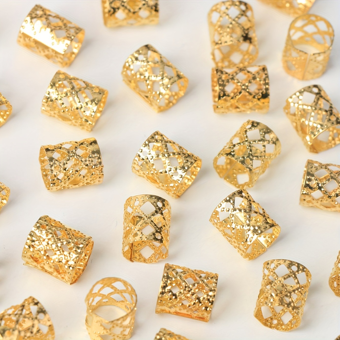 40 Uds. Anillos para trenzas de pelo de aleación hueca, horquillas Vintage para rastas, accesorios para el cabello para mujeres, joyería para el cabello Loc para trenzas