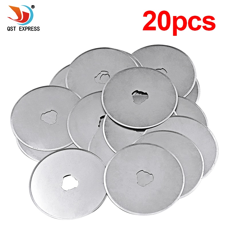 20 piezas hoja de disco de corte rotativo de 45mm, cuchillas de repuesto para tela, vinilo, papel, Patchwork, herramientas de costura de cuero, Kit de corte Circular