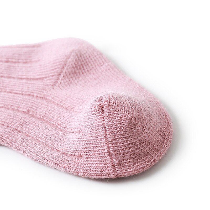 Warmmom – chaussettes en coton pour enfants, 3 paires, pour filles et garçons, vêtements d'hiver, d'automne et de printemps, couleur cousue, à la , décontractées