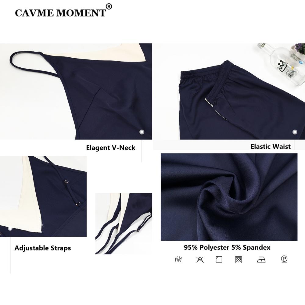 CAVME Satijn Zijden Pyjama Sets voor Vrouwen Spaghetti Band Shorts Zomer Sexy Nachtkleding 2 Stuks Homeclothes