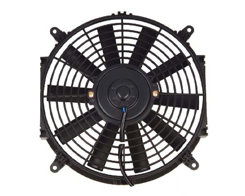 12 inch universal auto ac electric fan 12v 80watt pull Inhalation fan with 10 STRAIGHTblades