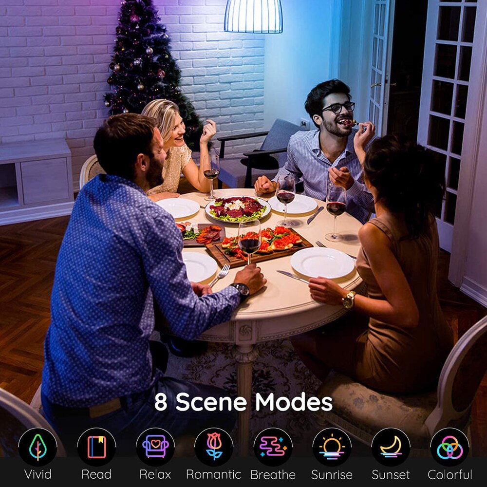1PCS 15W WiFi Smart Light Bulb E27 B22 Dimmable RGB+CW LED Spotlight Bluetooth Voice Control Lamp Work With Alexa Google Home