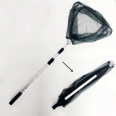 Aluminum Alloy Retractable Fishing Net Telescoping Foldable Landing Net Pole Folding Landing Net For Fly Fishing Network