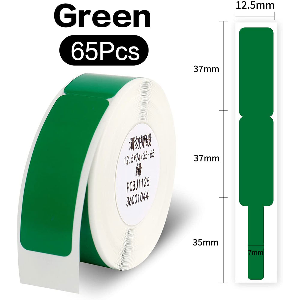 NIIMBOT D11 przeźroczysta etykieta taśma D110 Luminous etykiety naklejki samoprzylepne wodoodporne DIY drukowanie etykiet do drukarki NIIMBOT D11: Cable Green