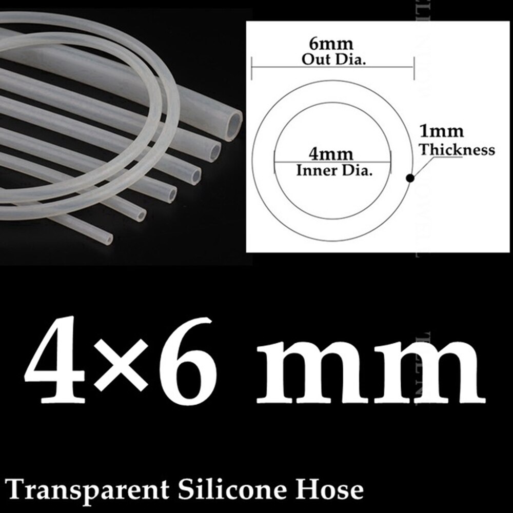 1 Meter, transparent silikon schlauch, flexibel gummi schlauch, PVC schlauch, durchmesser 4, 6, 8 10 12 14 16 18mm: 6 mm