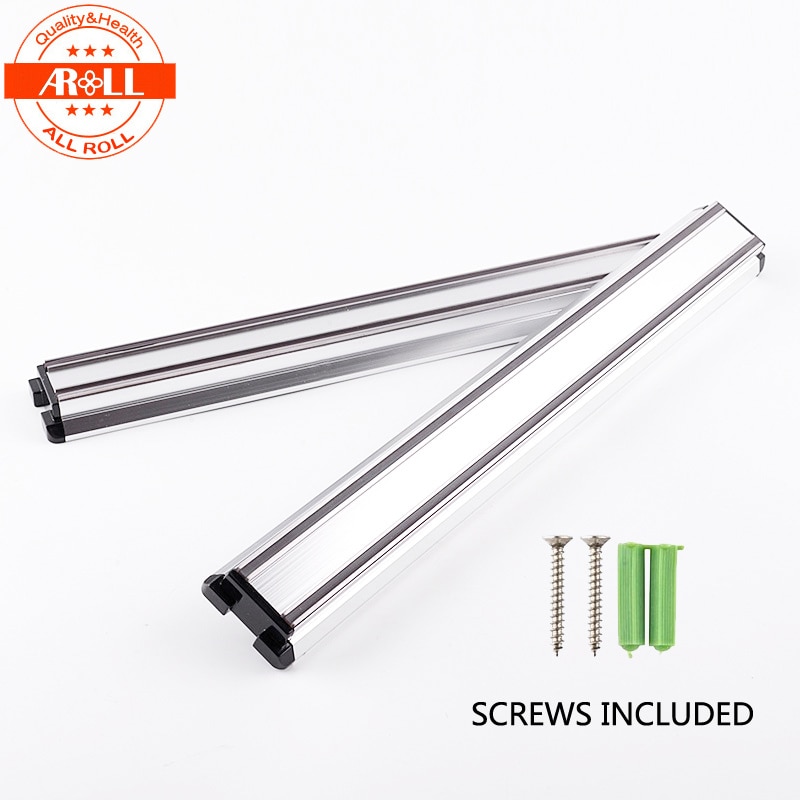 Rustfrit stål magnetisk væg knivholder hvile stativ til knive bar opbevaring blok spar plads magnet køkkenværktøj knivholder