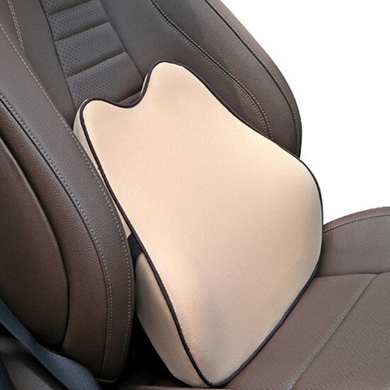 Auto Nek Hoofdsteun Kussen Auto Accessoires Kussen Auto Seat Hoofd Ondersteuning Nek Protector Automobiles Seat Neksteun Geheugen Katoen: Cushion Beige