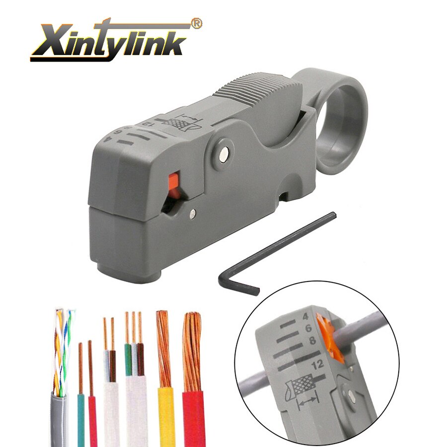 Xintylink Ethernet Kabel Stripper Rj45 Cat5 Cat6 Network Handje Tangen Mes Lijn Utp Ftp Coax Coaxiale Cutter Draad Strippen