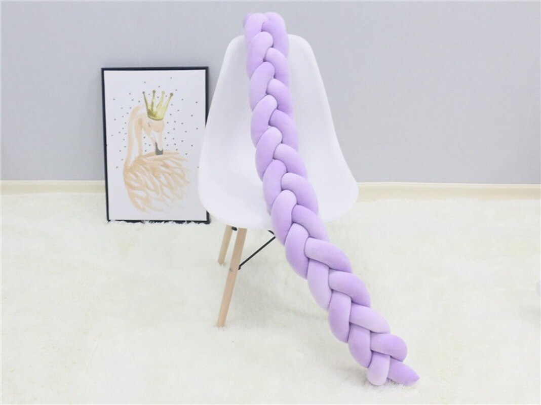 Bande Anti-collision pour lit d&#39;enfants, oreiller en boule tissé, et doux, minimaliste, nordique, 3M: Purple 3M