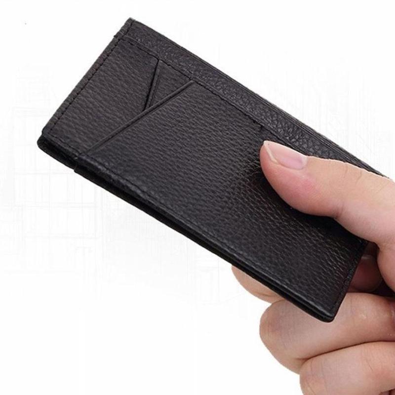 Ultra sottile nuovi uomini maschio in pelle PU Mini piccolo portamonete portafogli porta carte porta carte porta carte di credito in plastica Z2A1