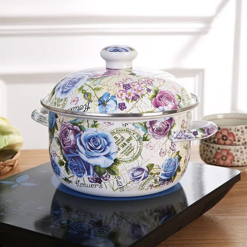 Casserole Cooking Pot Enamel Soup Stew Soup Cook Pot Kitchen Utensil 4 Litre Kitchen Utensil Home Daily Use Ceramic Cookware