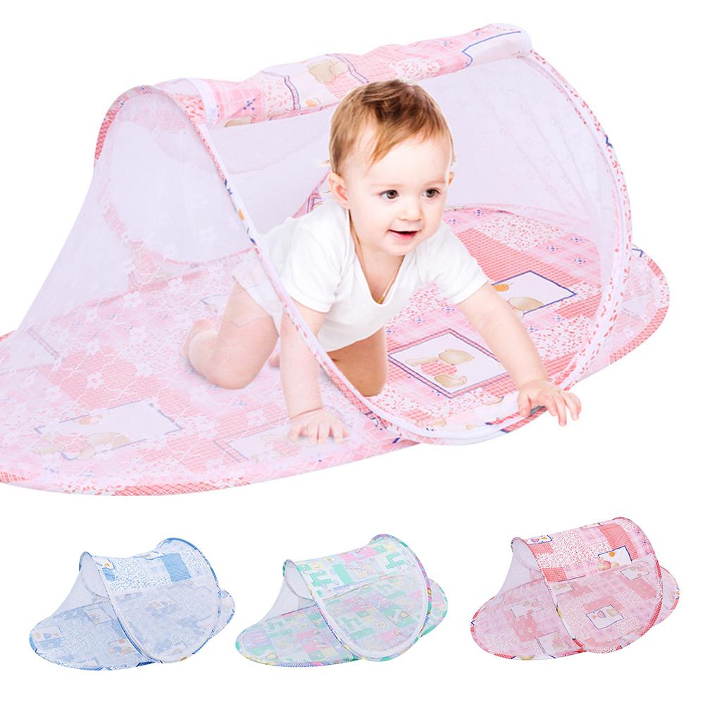 Tragbare Baby Bettwäsche Krippe Netting Klapp Baby Moskito Netze Bett Kinder Infant Bett Schlaf Kissen Für 0-3 Jahre alte Kinder