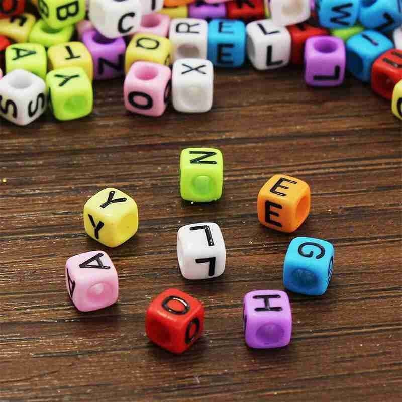 DIY Toys English Alphabet Beaded Material For Jewelry DIY Handmade Making Venue Layout Educational Wedding Toys T0I7