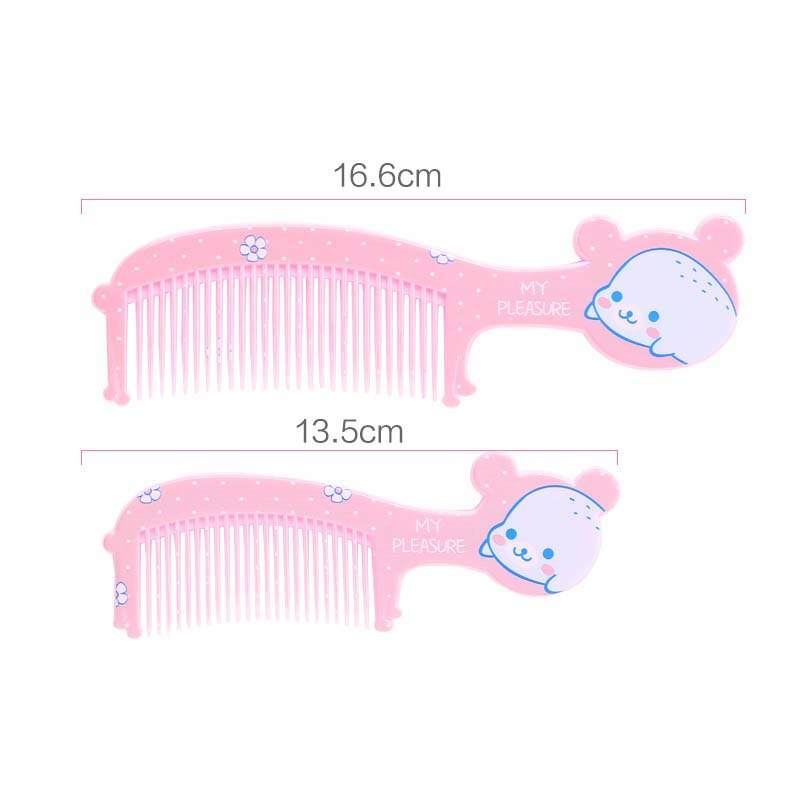 Safety Soft Baby Hair Brush Infant Comb Grooming Shower Pack Kit Color 2Pcs (1 Pcs Big + 1Pcs Small)