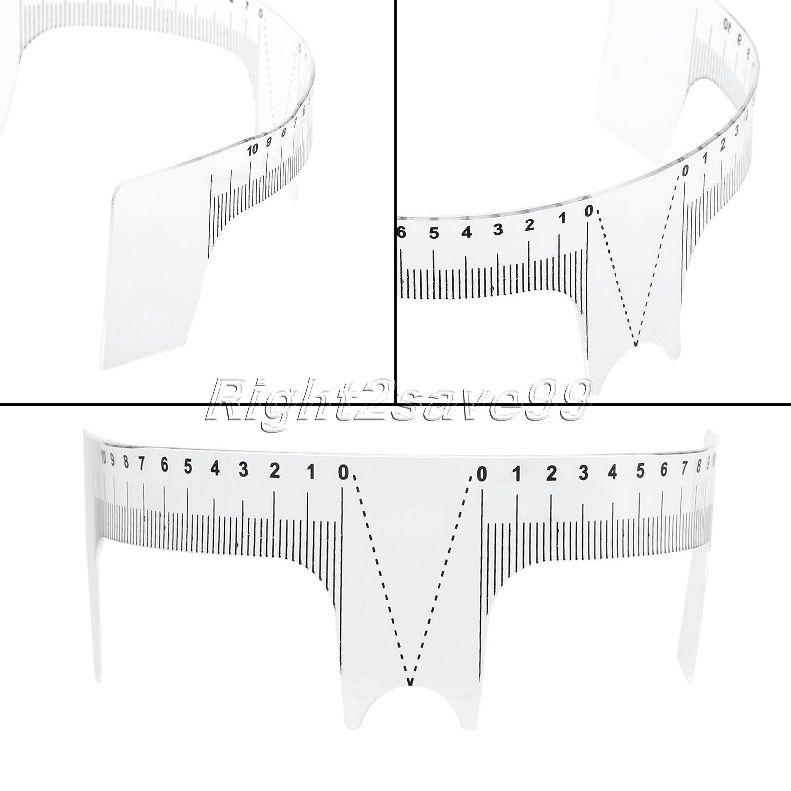 Eyebrow Grooming Stencil Shaper Ruler Measure Tool Makeup Reusable Eyebrow Ruler Tool Measures