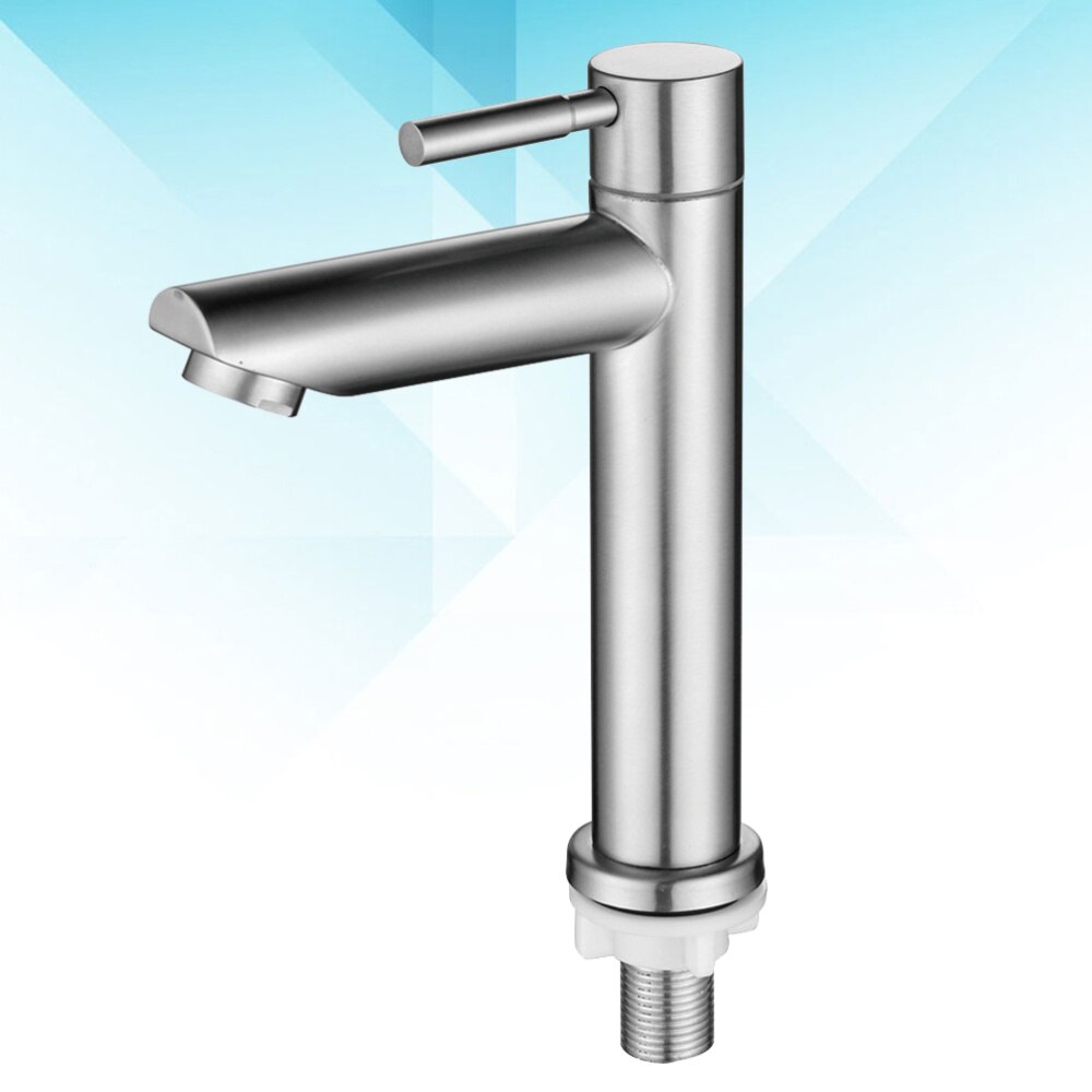 Single Cold Water Stainless Steel Water Basin Washbasin Basin Silver