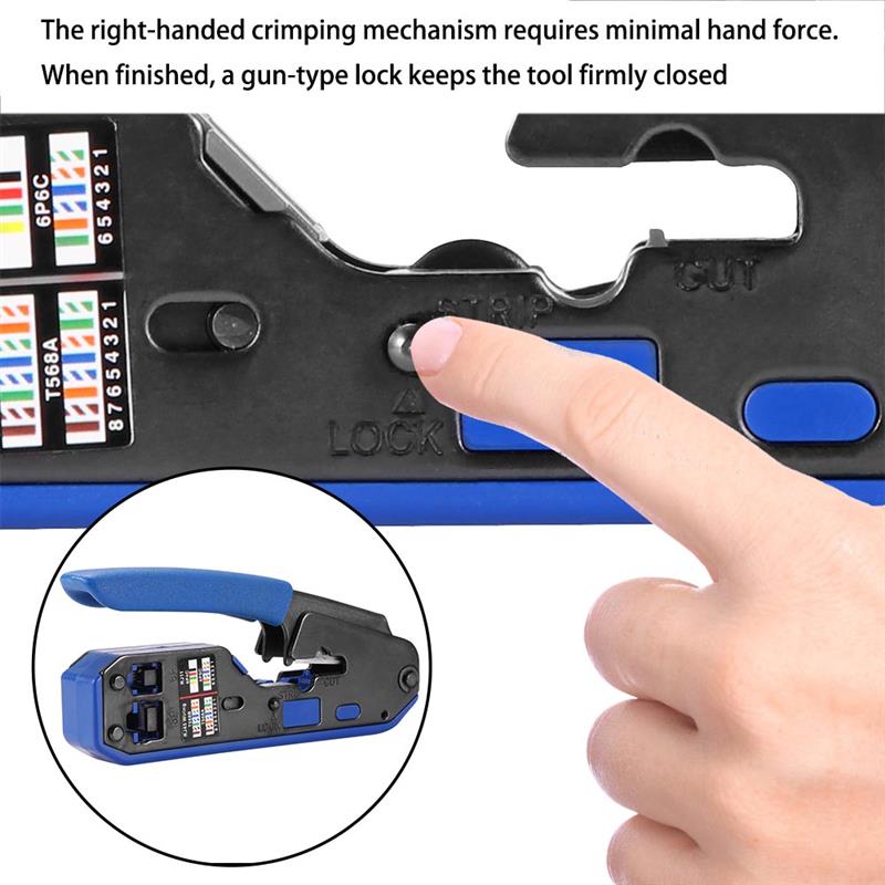 Network Crimping Pliers Cable Wire Stripper For Rj45 Cat6 Cat5e Cat5 Rj11 Rj12 Connector