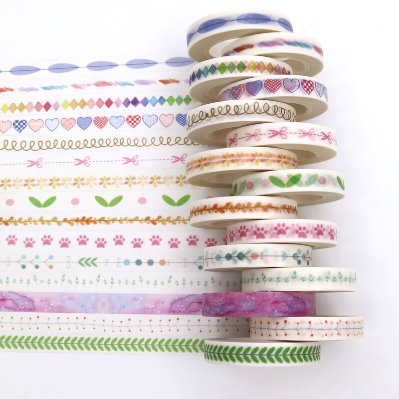 1Pcs Diy Galaxy Flower Tape Decoration Roll Diy Washi Decorative Sticky Paper Masking Tape Self Adhesive Tape Scrapbook Tape