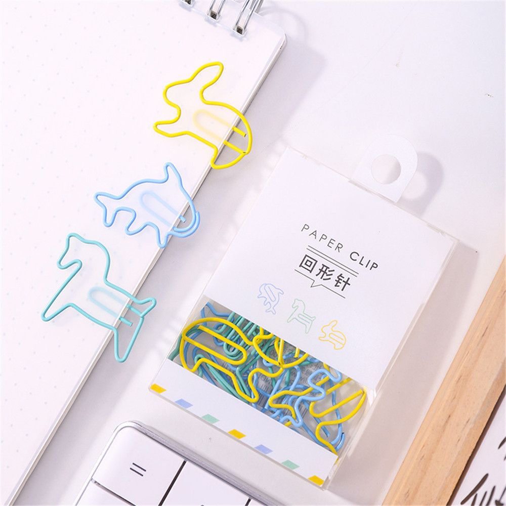 12pcs/lot DIY Toys Cartoon Animals Paper Clips Hollow Out Binder Clips Photos Tickets Notes Letter Clamp Para Escolar Craft Toys