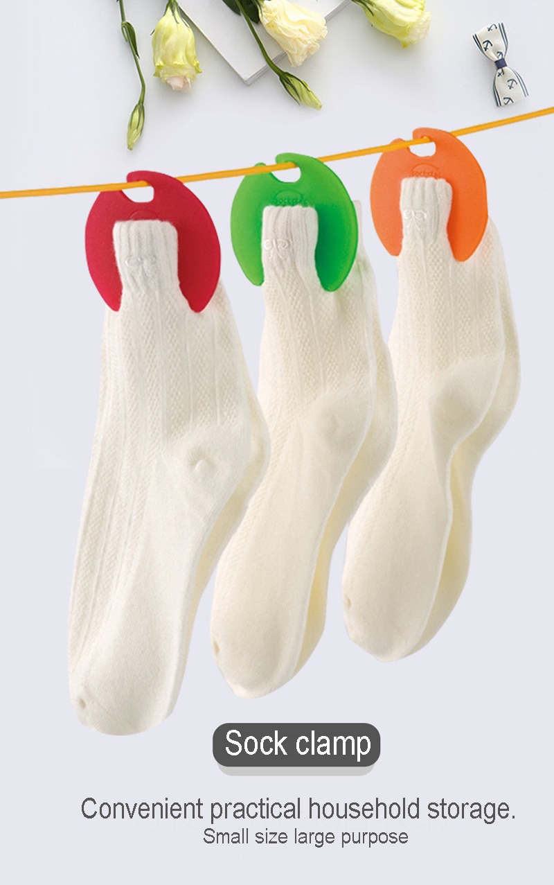 6Pcs Sok Clips Multifunctionele Clips Sok Houder Winddicht Ondergoed Handschoen Tie Sok Clips Huishoudelijke Opslag Producten