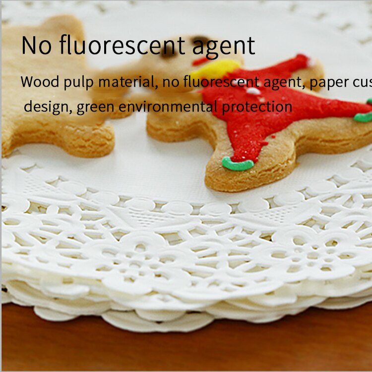 Gebakken Muziek Taart Bloem Bodem Papier Servies Pad Olie-Absorberend Papier Keuken Kant Papier Gebakken Snack Papier Pizza Pad papier 20 S